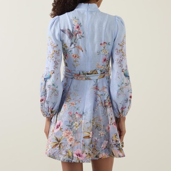 Zimmermann Rebellion Blue Aviary Mini Dress - Picture 3 of 12
